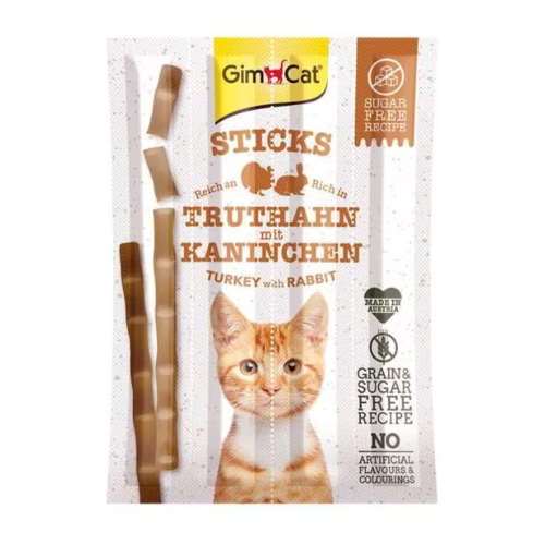 جيم كات عصي الديك الرومي والأرنب للقطط 4 × 20 جرام